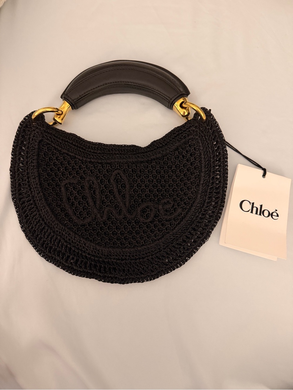 Chloé Black Mini Banana Hobo Bag
